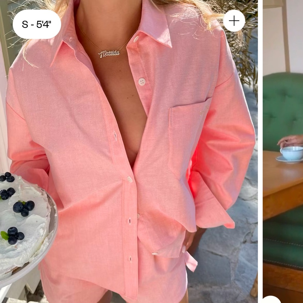 Djerf Avenue Breezy Shirt Apricot